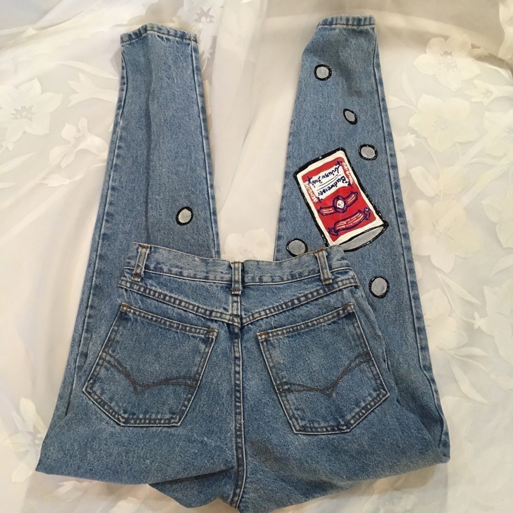 Vintage 80's Leslie Hamel LA Budweiser Jeans - Picture 3 of 5